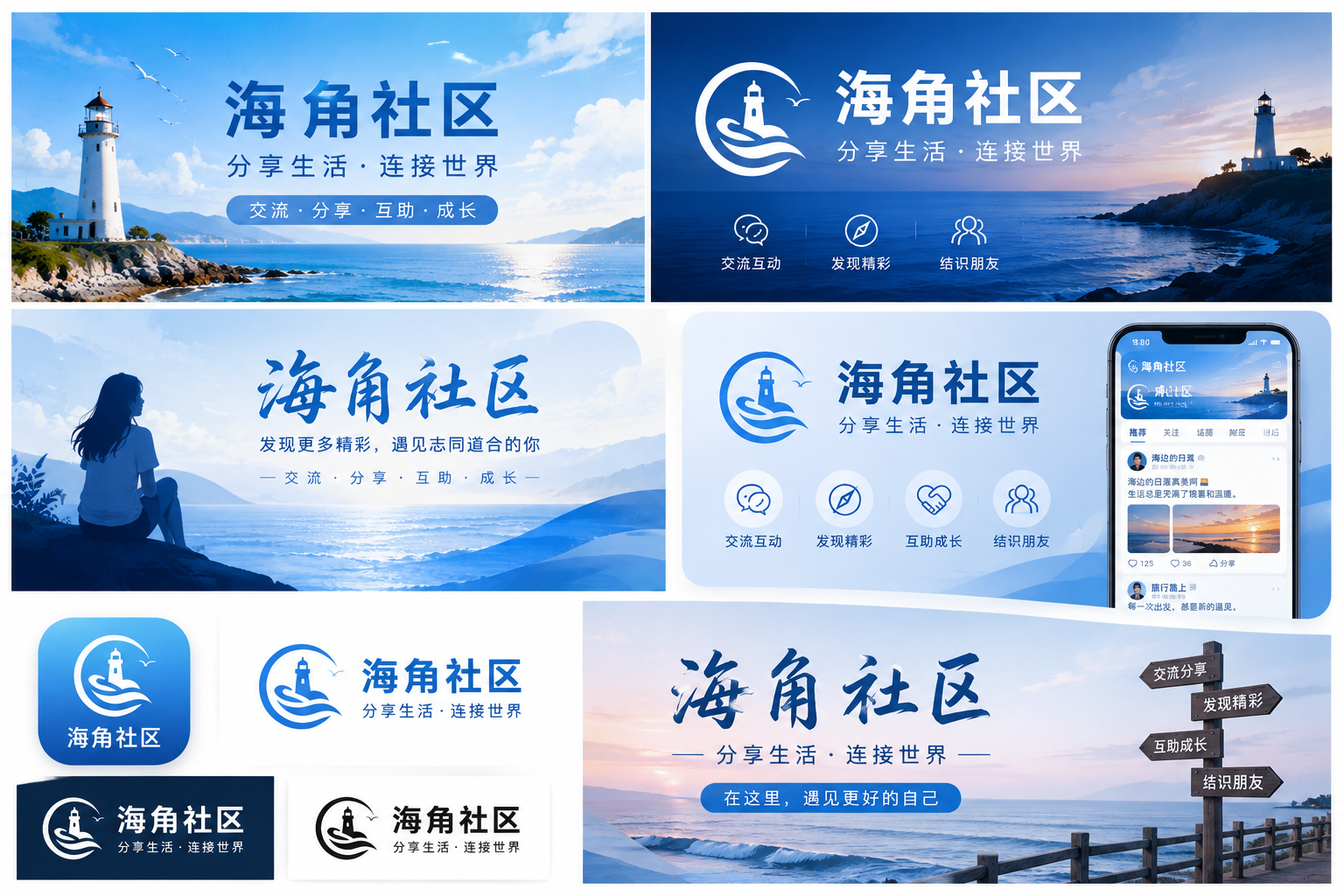海角社区的城市和生活专题视觉